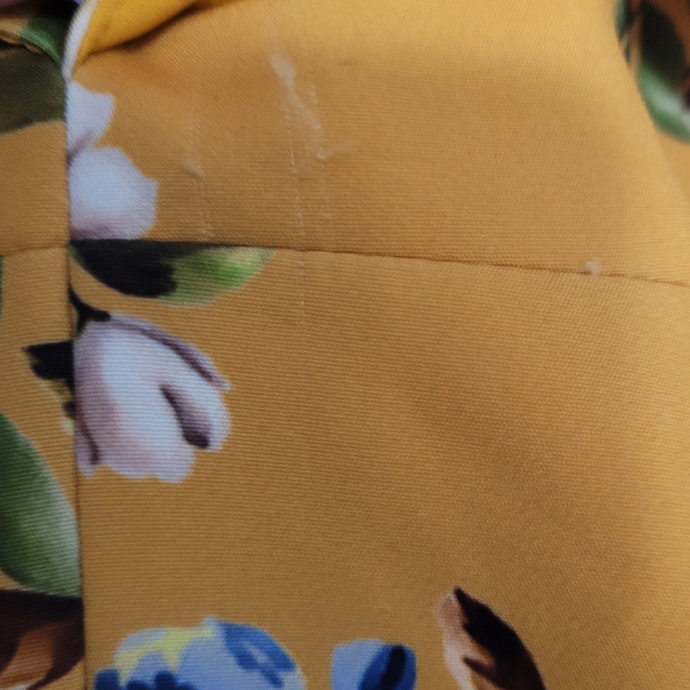 Black Halo Mustard Floral Midi Dress - Picture 8 of 11